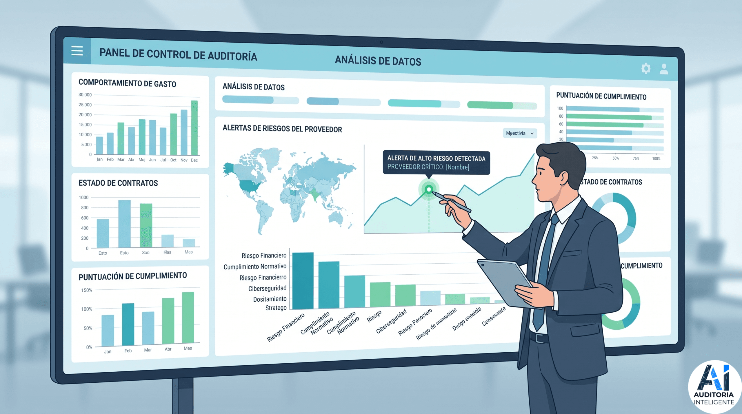 Análisis de datos e IA en gestión de riesgos de terceros