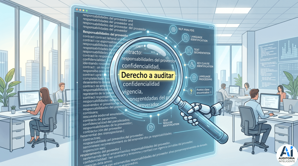 Ilustración de la evaluación automatizada de los contratos con proveedores